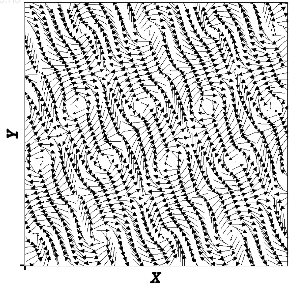 Figure from “Energy stable numerical schemes for a hydrodynamic model of nematic liquid crystals”
